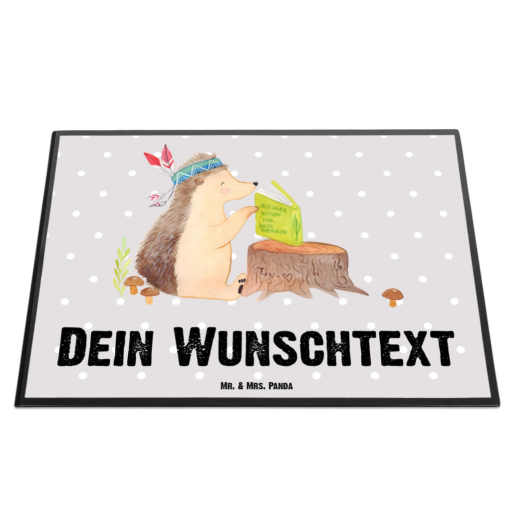 Personalisierte Schreibtischunterlage Igel Indianer Selbst gestalten, Namensaufdruck, Schreibtisch Unterlagen mit Namen, Namenspersonalisierung, Personalisierte Schreibunterlage, Personalisierte Schreibtischauflage, Schreibunterlage mit Namen, Personalisierte Schreibtisch Unterlagen, Schreibtischauflage mit Namen, Waldtiere, Tiere, Camping, Igel, Lagerfeuer, Indianer, Abenteuer
