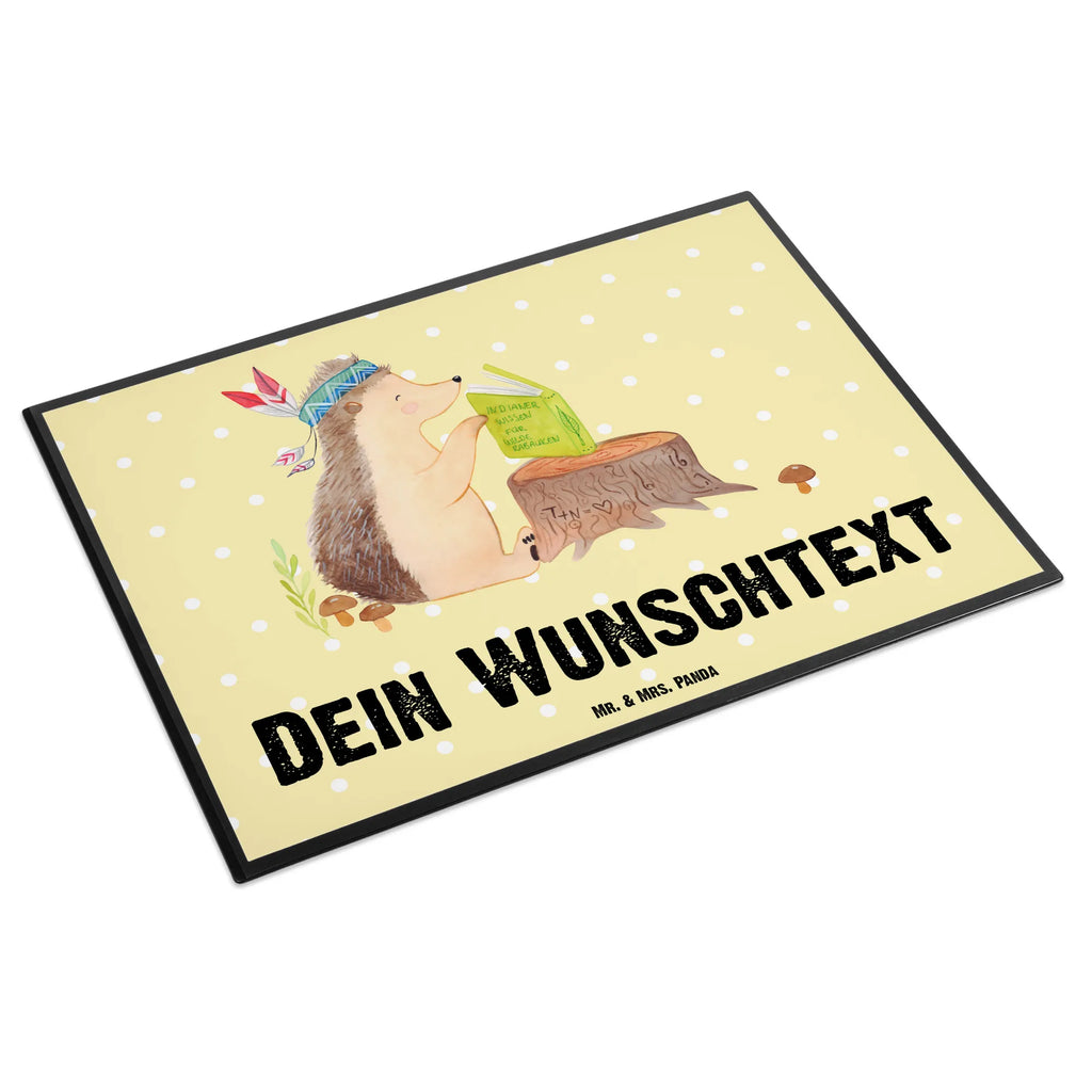 Personalisierte Schreibtischunterlage Igel Indianer Selbst gestalten, Namensaufdruck, Schreibtisch Unterlagen mit Namen, Namenspersonalisierung, Personalisierte Schreibunterlage, Personalisierte Schreibtischauflage, Schreibunterlage mit Namen, Personalisierte Schreibtisch Unterlagen, Schreibtischauflage mit Namen, Waldtiere, Tiere, Camping, Igel, Lagerfeuer, Indianer, Abenteuer