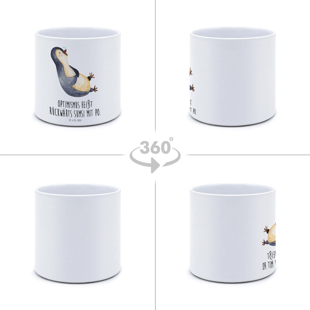 XL flower pot Penguin Laugh Penguin, North Pole, Winter, Penguins, Pinguine, Optimismus, Pinguin, Fröhlich, lustiger Spruch