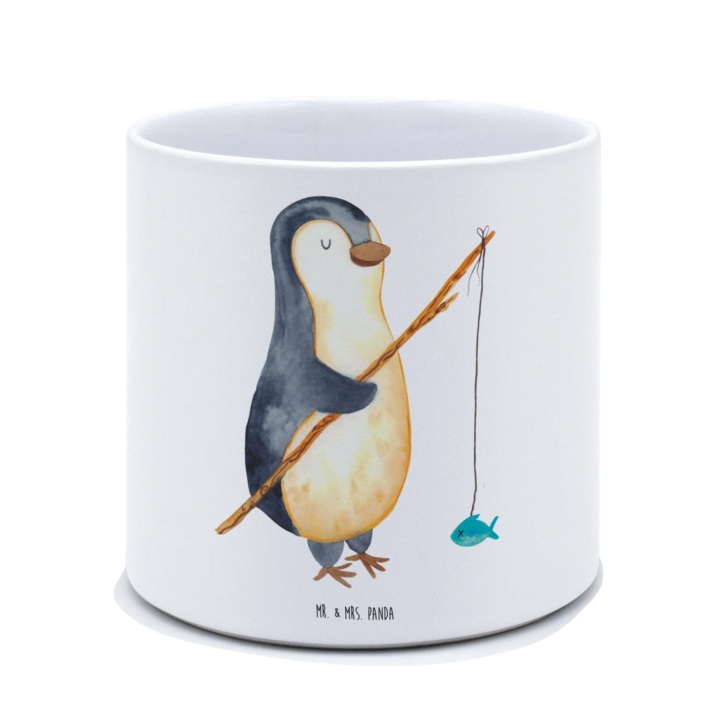 XL flower pot Penguin angler Penguin, North Pole, Winter, Penguins, fishing, vacation, daydreams, angler, friends, penguin, planner, hobby, plan, new start, gift idea, daily schedule, gift, penguins, weekend, motivation