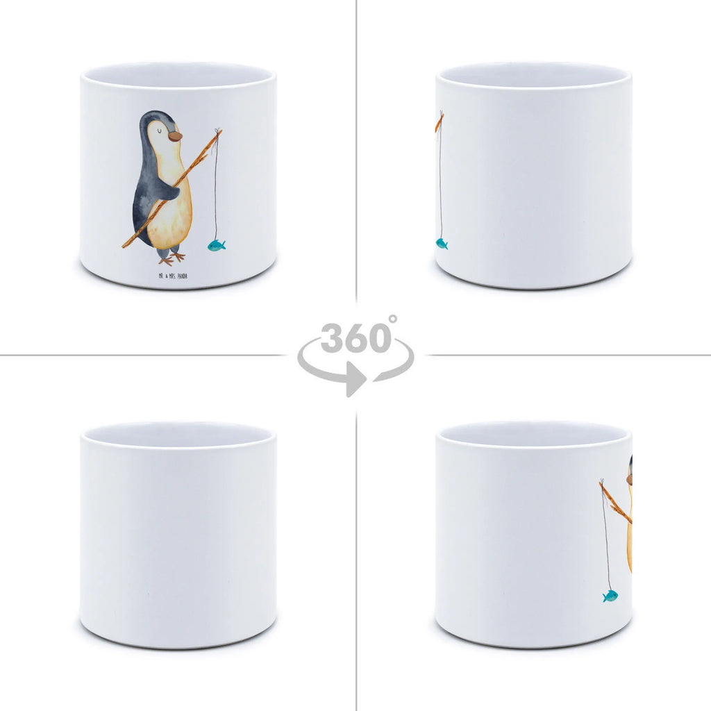 XL flower pot Penguin angler Penguin, North Pole, Winter, Penguins, fishing, vacation, daydreams, angler, friends, penguin, planner, hobby, plan, new start, gift idea, daily schedule, gift, penguins, weekend, motivation