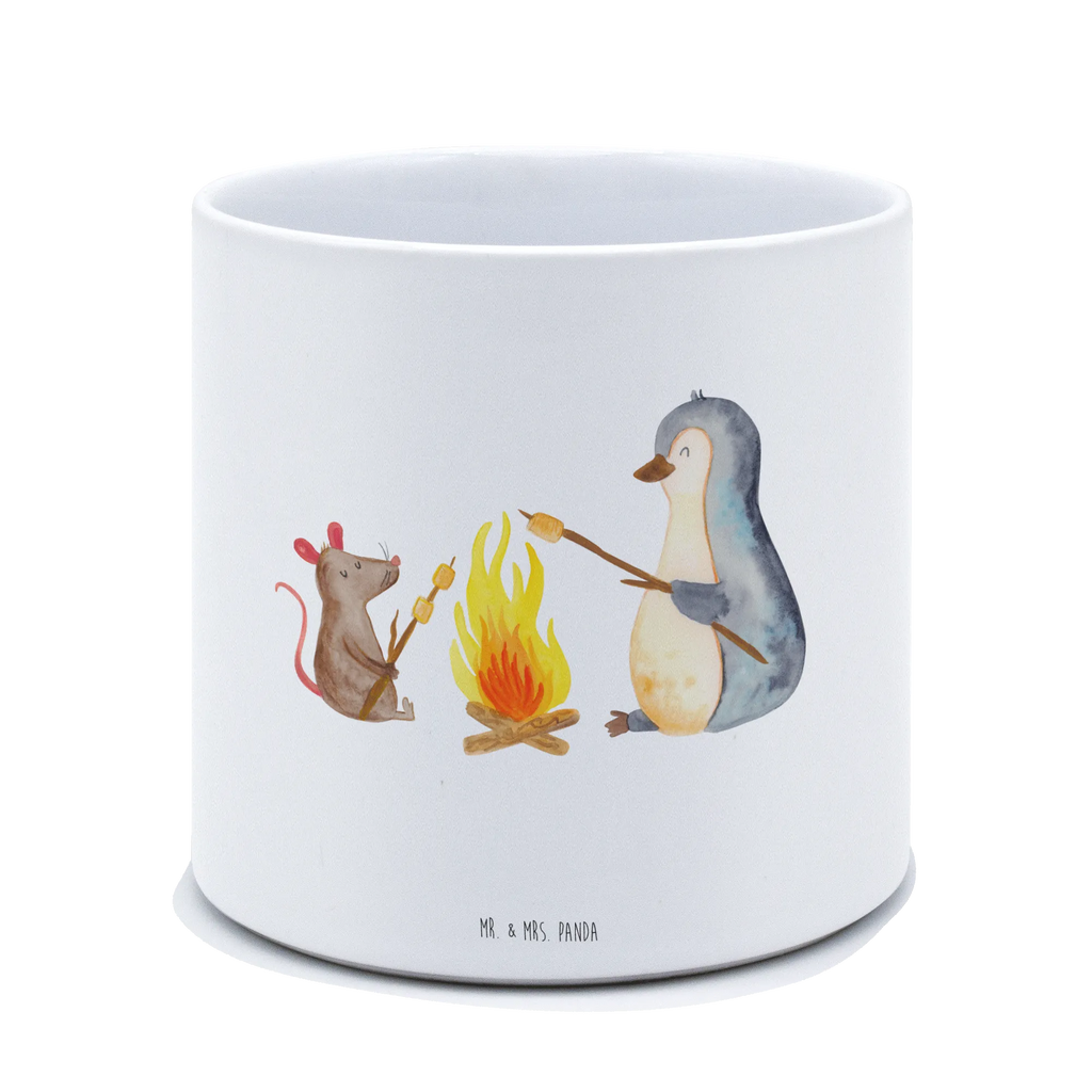 XL flower pot Penguin campfire Penguin, North Pole, Winter, Penguins, work, life motto, life, everyday office life, penguins, life motivation, office, new start, motivation, marshmallows, love, mouse, barbecue, job, campfire, fire