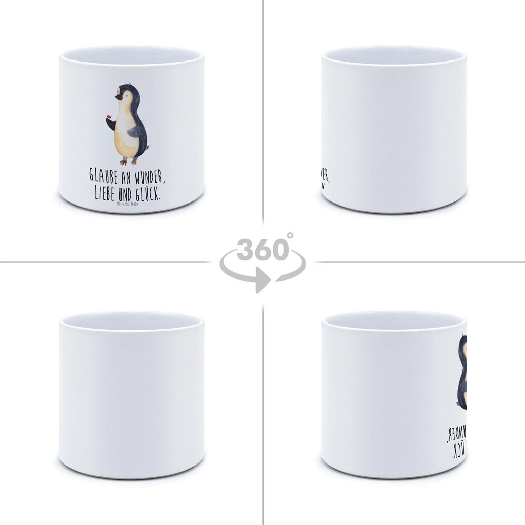 XL flower pot Penguin ladybug Penguin, North Pole, Winter, Penguins, love, joy of life, joy, wonder, happiness, ladybird, penguins