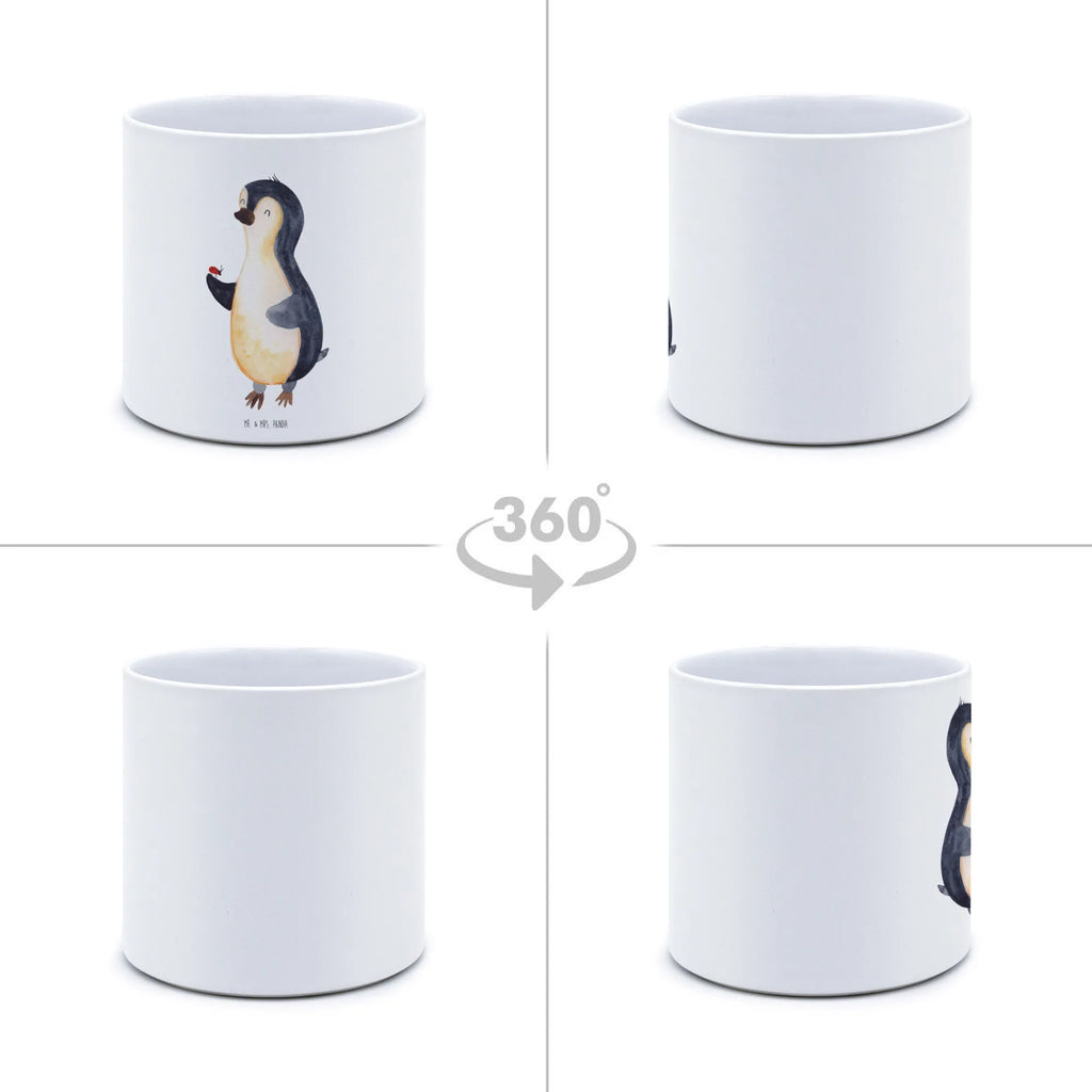 XL flower pot Penguin ladybug Penguin, North Pole, Winter, Penguins, love, joy of life, joy, wonder, happiness, ladybird, penguins