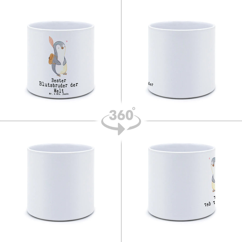 XL flower pot penguin Best blood brother in the world for, thank you, gift, giving, birthday, birthday present, gift idea, souvenir, make you happy, gift tip, Sido, heartfelt brother, brothers, blood siblings, siblings, friend, best, little thing, Blood brother, family