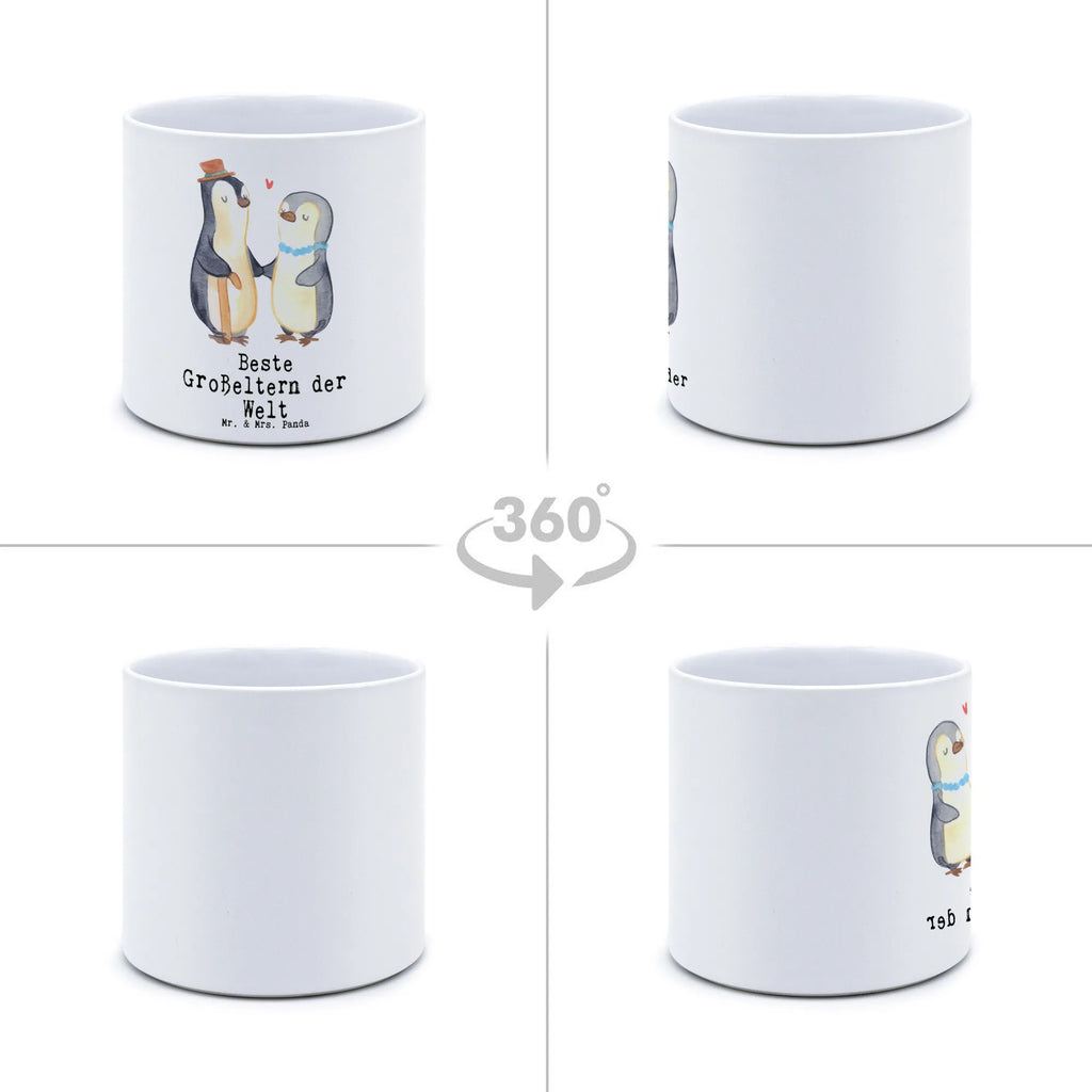 XL donica pingwin Najlepsi dziadkowie na świecie dla, Dziękuję, Prezent, Wręczyć, Urodziny, Prezent urodzinowy, Pomysł na prezent, Podziękować, Upominek, Sprawić radość, Tip na prezent