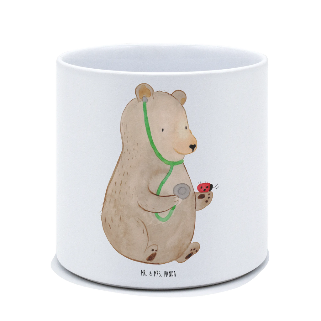 XL flower pot bear Physician bear, teddy, teddy bear, cuddly toy, Professor, Doctor, Bear