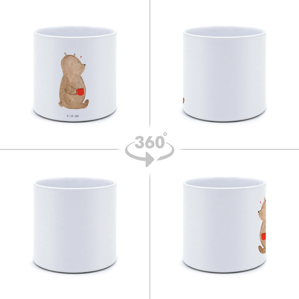 XL flower pot bear Coffee bear, teddy, teddy bear, cuddly toy, motivation, morning routine, good morning, save the world, bears, coffee, conquer the world