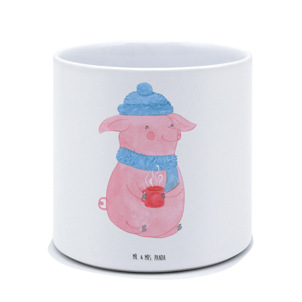 XL flower pot piggy Mulled wine Winter, Christmas, Christmas time, snow, Christmas market, saying, mulled wine, drunk