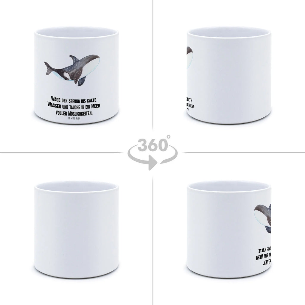 XL flower pot Orca Seafood, aquatic animals, ocean, sea, fish, shells, corals, reef, whale, narwhal, sea urchin, lobster, platypus, turtle, manatee, crocodile, orca, shrimp, gifts for seafood lovers, water world, underwater animals, underwater world, vacation, deep sea, seafood fans, gift ideas, seafood decoration, seafood posters, motivation, orcas, work, startup, self-love, new start, killer whale, opportunities, office