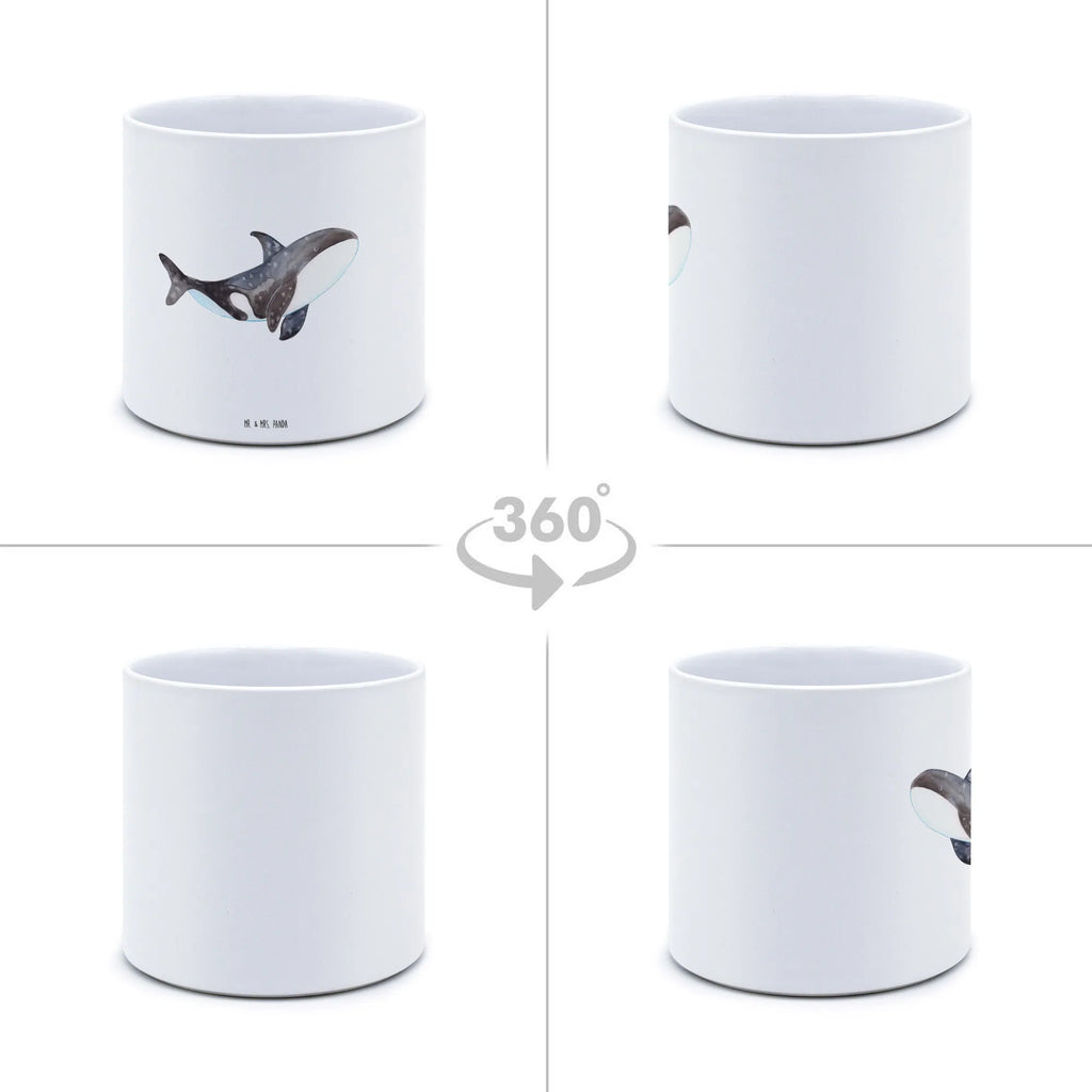 XL flower pot Orca Seafood, aquatic animals, ocean, sea, fish, shells, corals, reef, whale, narwhal, sea urchin, lobster, platypus, turtle, manatee, crocodile, orca, shrimp, gifts for seafood lovers, water world, underwater animals, underwater world, vacation, deep sea, seafood fans, gift ideas, seafood decoration, seafood posters, motivation, orcas, work, startup, self-love, new start, killer whale, opportunities, office