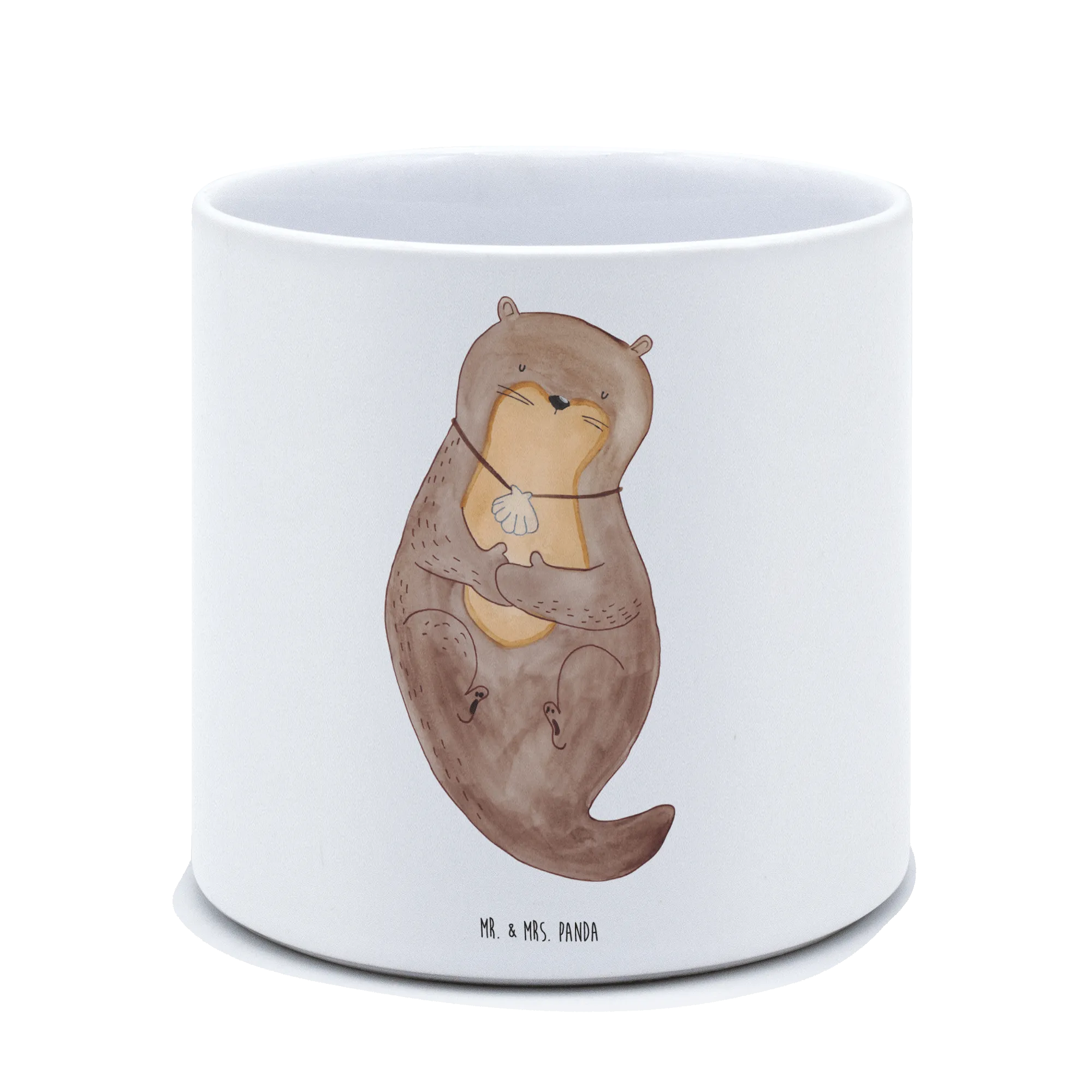 otter plant pot XL flower pot otter shell