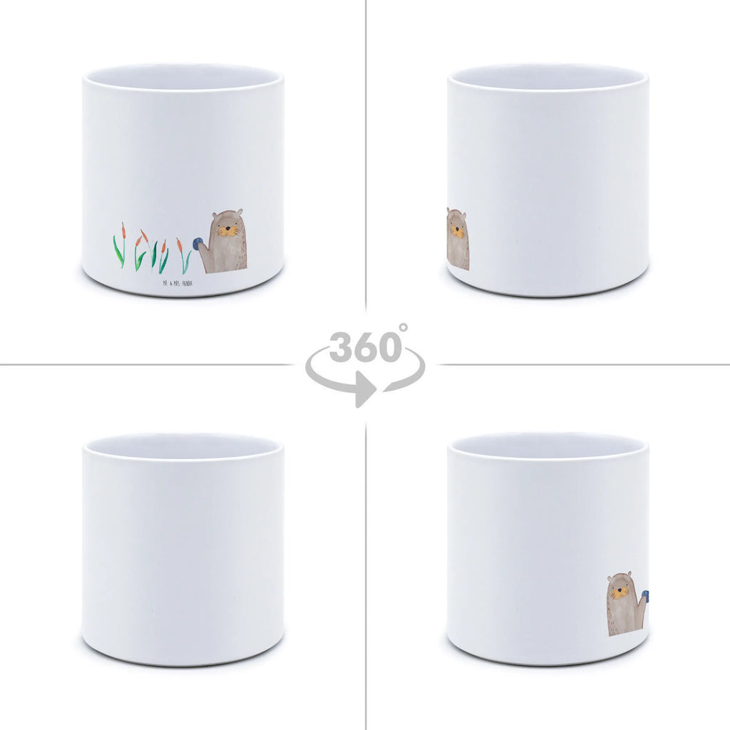 XL flower pot otter Stone otter, marten, sea otter, European otter, water mammal, aquatic animal, baby otter, predator, water, otter gifts, animal lover, gift ideas for animal lovers, animal, mammal, water animal, gifts for people in love, Otter Sea Otter Lake Otter