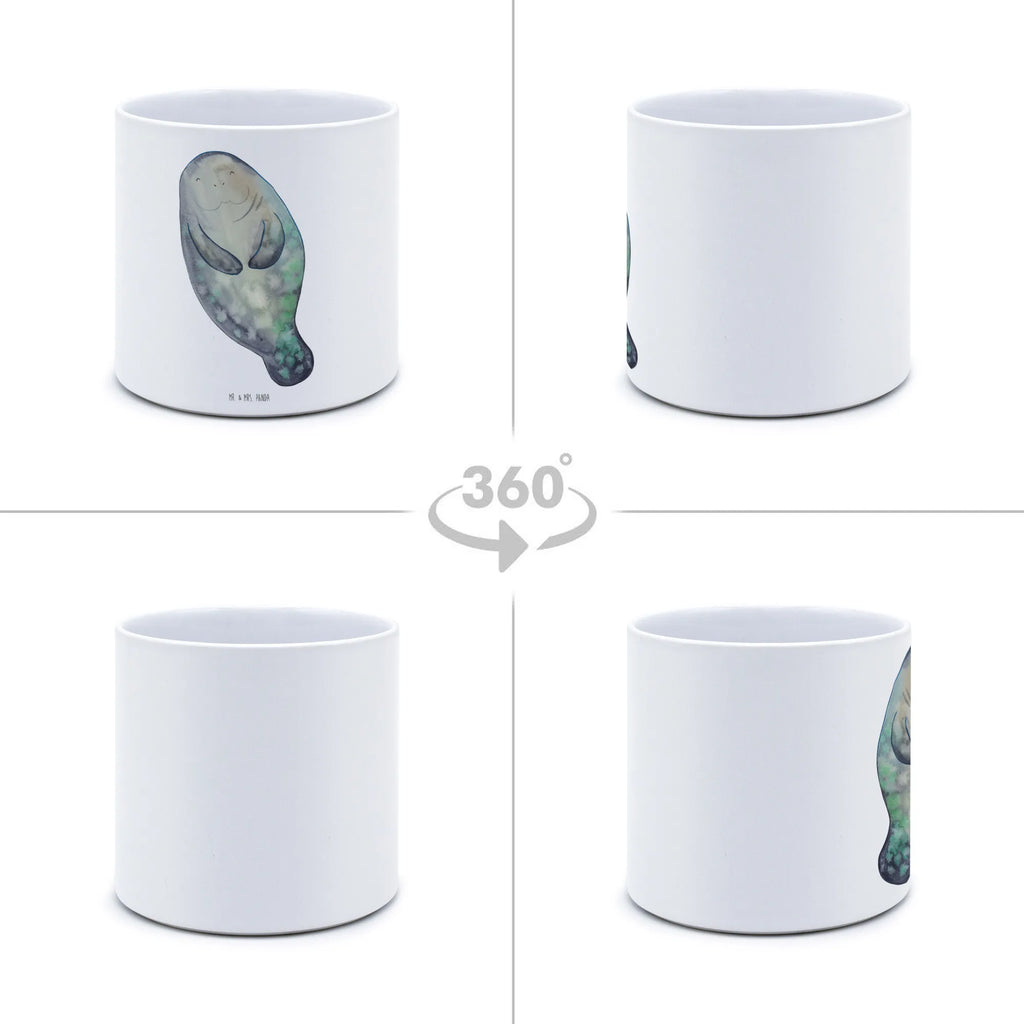 XL flower pot manatee happy Seafood, aquatic animals, ocean, sea, fish, shells, corals, reef, whale, narwhal, sea urchin, lobster, platypus, turtle, manatee, crocodile, orca, shrimp, gifts for seafood lovers, water world, underwater animals, underwater world, vacation, deep sea, seafood fans, gift ideas, seafood decoration, seafood posters, New start, Lovesickness, Carefulness, Girlfriend, Satisfaction, Manatees, New beginning, Manatee, Self-love, Respect