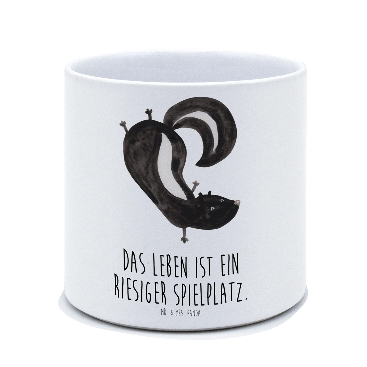 XL flower pot skunk handstand Skunk, skunk, playful, wild animal, child, stink, predator, playground