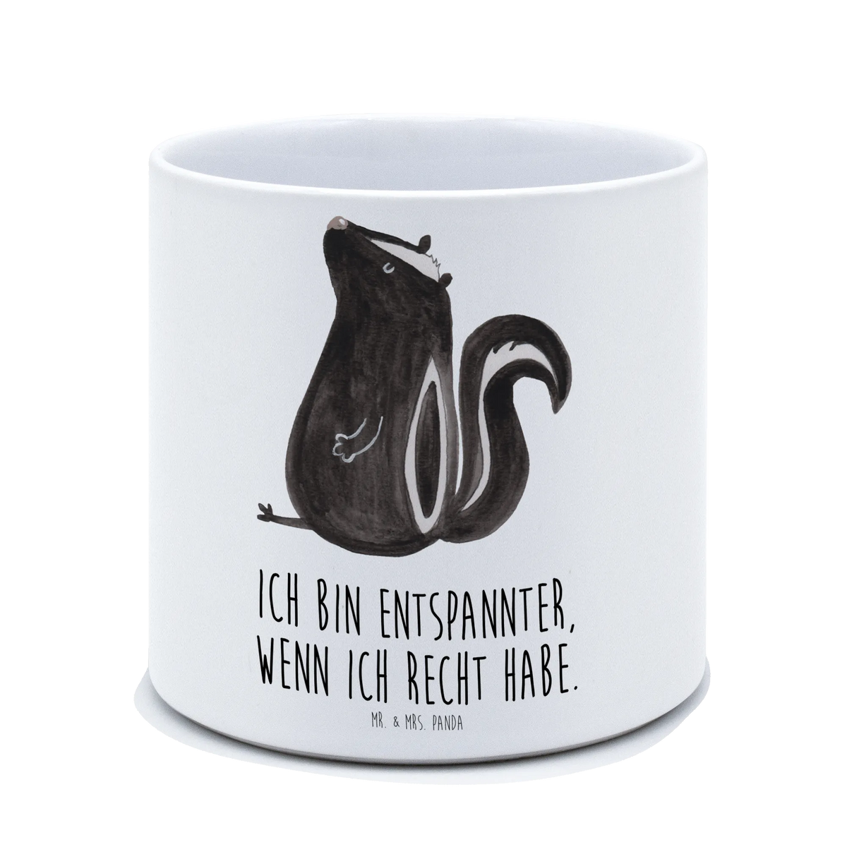 XL flower pot skunk Sit Skunk, stinker, predator, slogan, stinky, law, skunk, wild animal, know-it-all, office