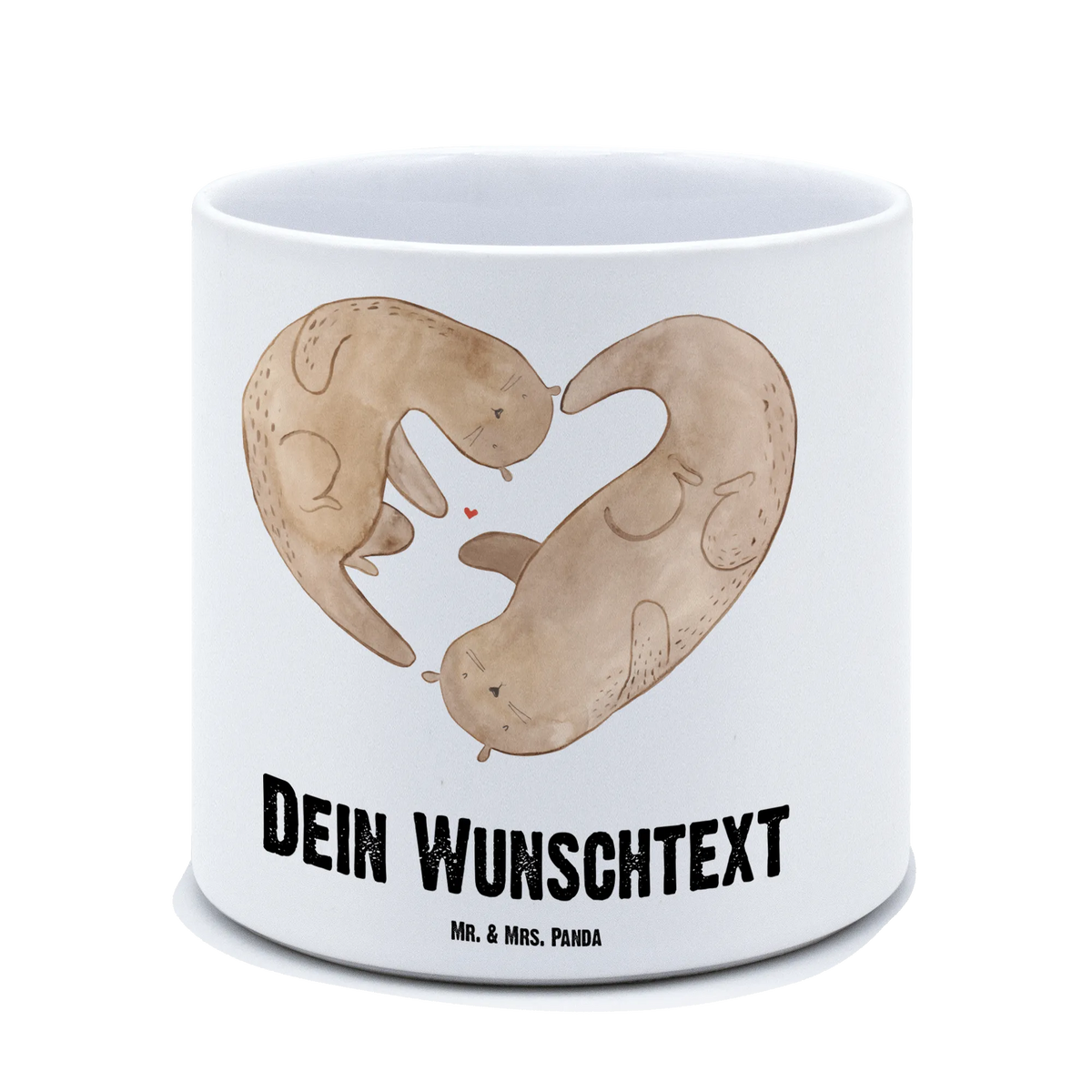 Personalizowana XL doniczka wydra Walentynka Miłość, przyjaciel, przyjaciółka, mąż, żona, wesele, zaręczyny, prośba o rękę, prezent miłosny, rocznica, dzień ślubu