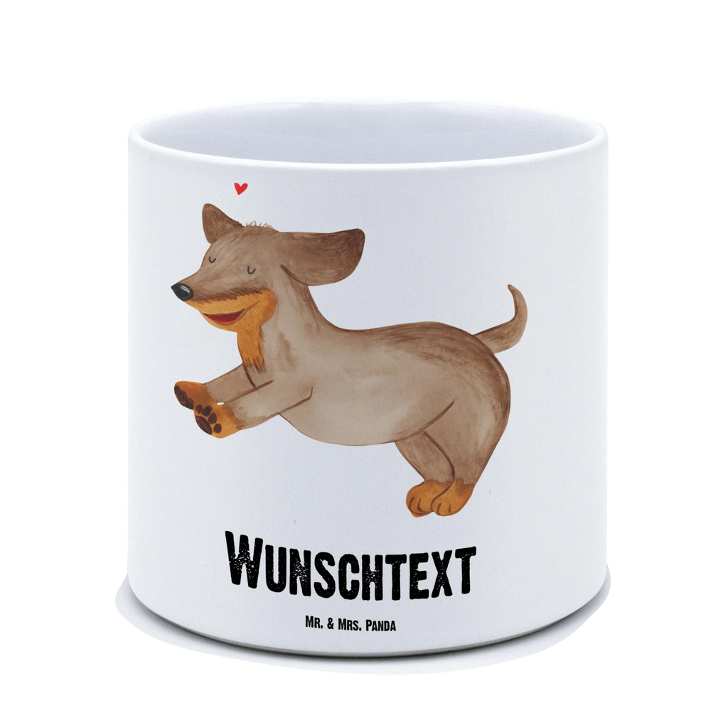 Blumentopf bedrucken Hund Dackel