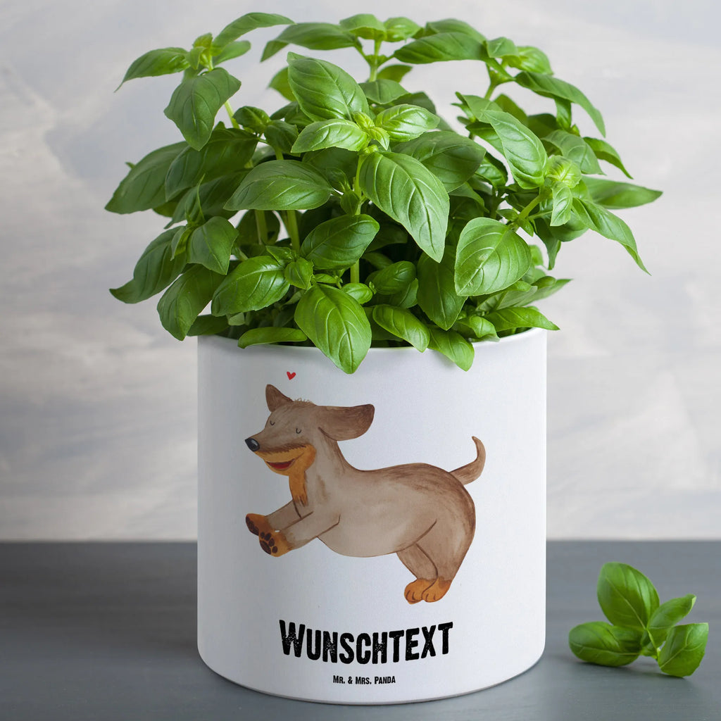 Blumentopf bedrucken Hund Dackel