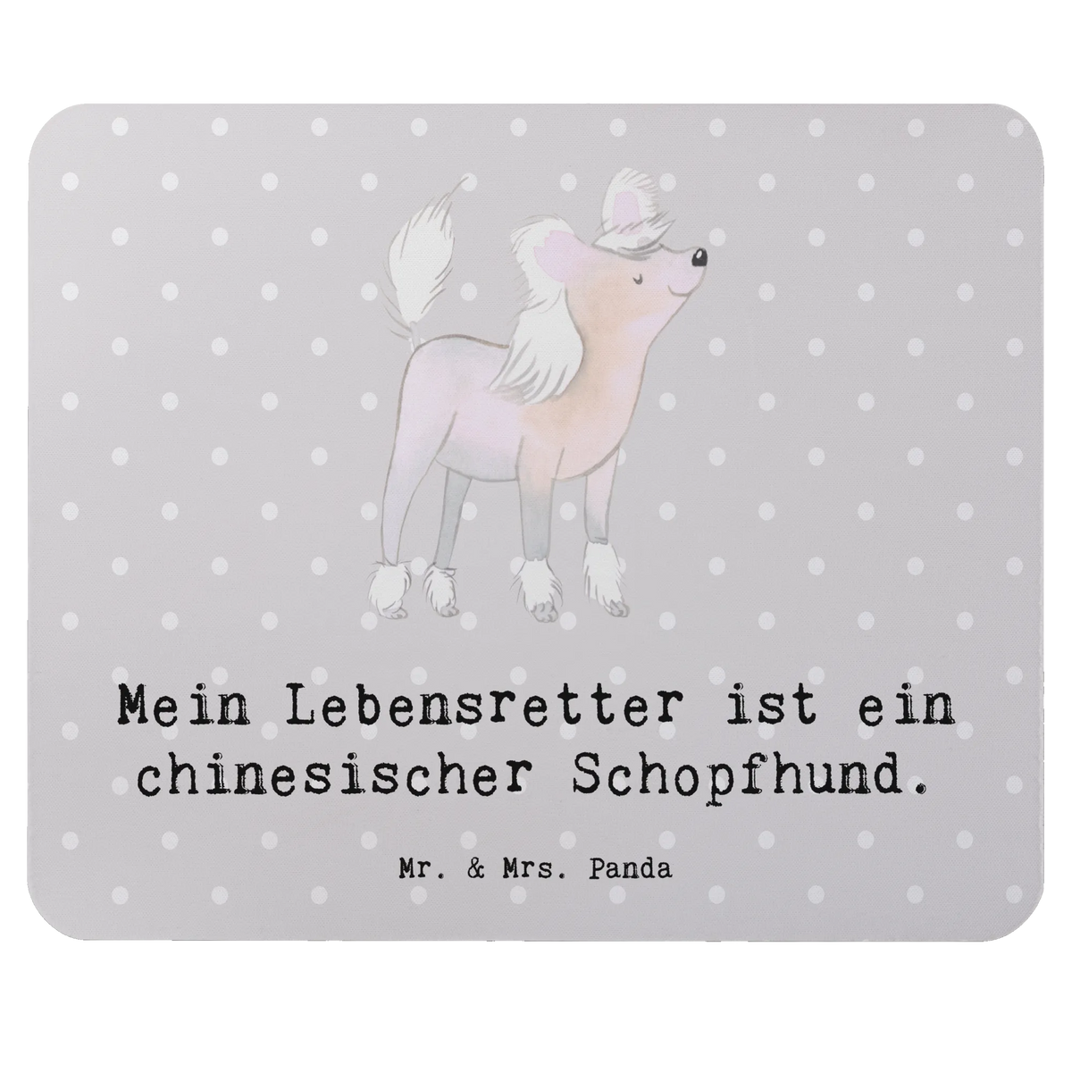 Mouse mat Chinese Crested Dog Life Saver gift, animal lover, giving, dog breed, purebred dog, dog owner, puppy