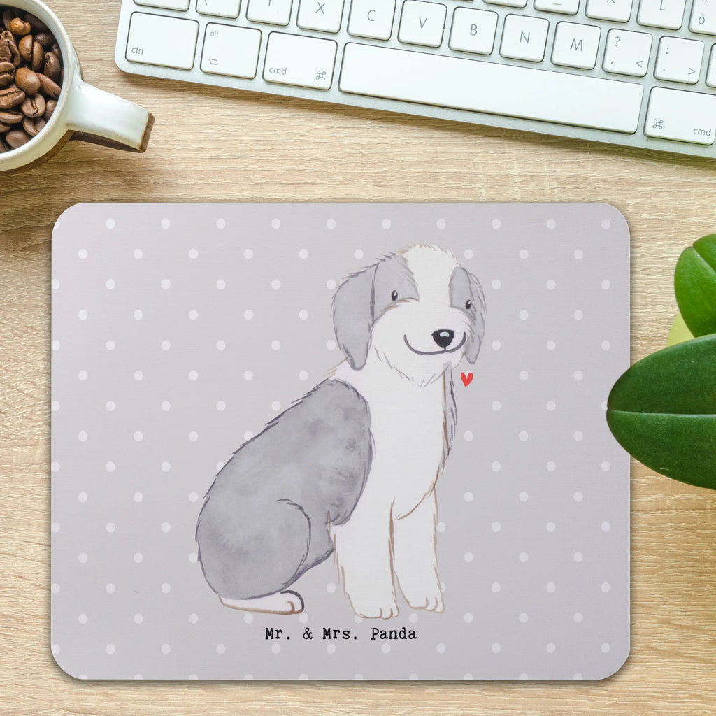 Podkładka pod mysz Brodaty Collie ratownik Pies, rasa psa, pies rasowy, właściciel psa, prezent, miłośnik zwierząt, dawanie, szczeniak