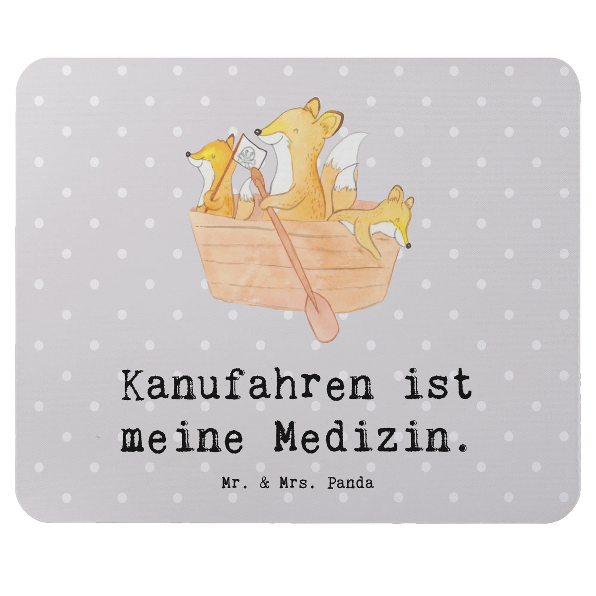 Mauspad Fuchs Kanufahren
