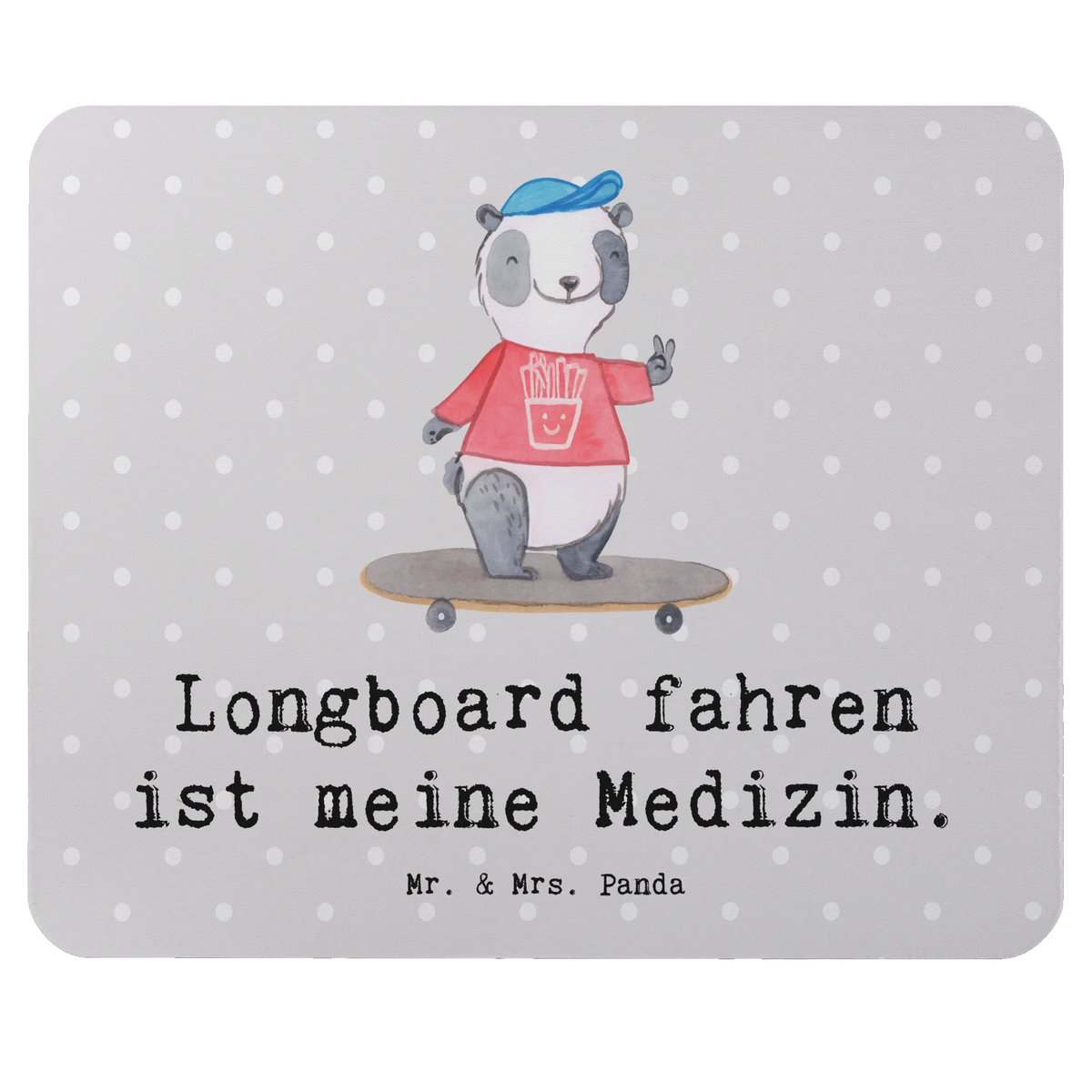 Mouse mat panda ride a longboard PC, fun, Mouse, Pad, Mouse Pad, Student, Print, Gift, Work, mousepad, saying, Study, Motif, Office, sport, hobby, giving, thank you, award, profit, athlete, Longboarding, stunts, skating, roller skating, skateboarding, longboarding