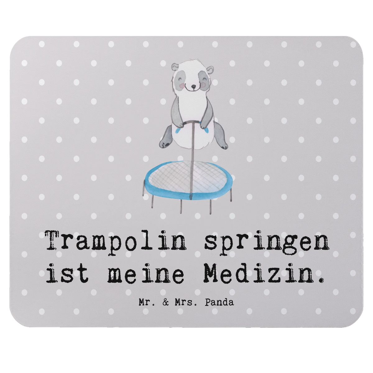 Mauspad Panda Trampolin springen