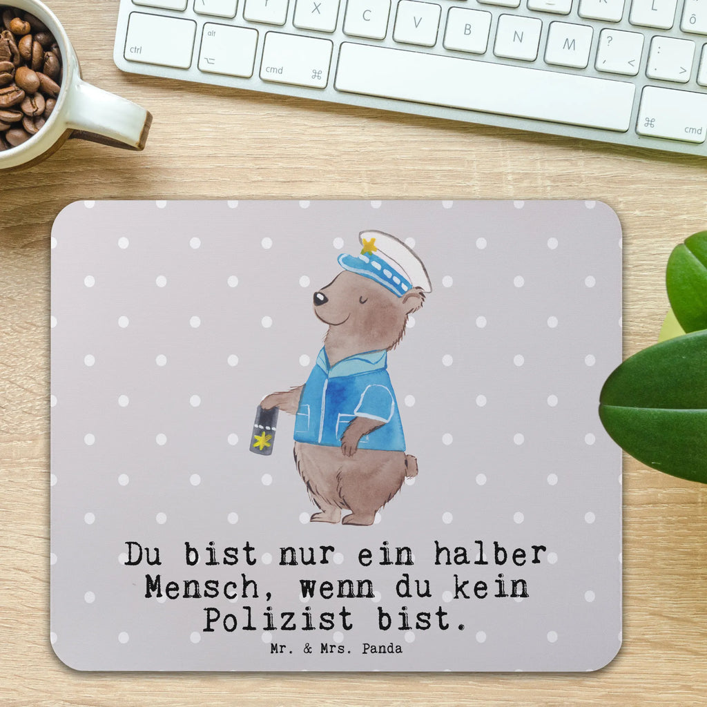 Podkładka pod mysz Policjant serce Zawód, Wykształcenie, Jubileusz, Pożegnanie, Emerytura, Kolega, Koleżanka, Prezent, Dawać, Pracownik, Współpracownik, Firma, Dziękuję, Dziękuję bardzo
