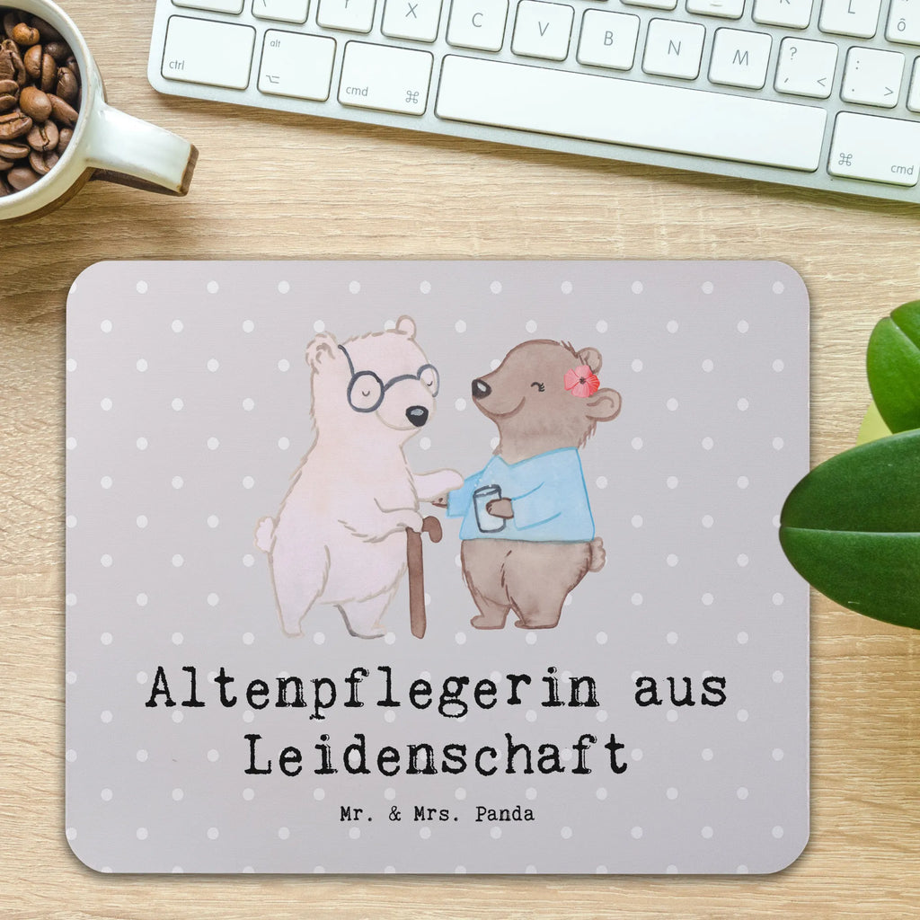 Mouse mat Elderly caregiver Passion Mouse Pad, Student, mousepad, Print, fun, Pad, Work, Office, Study, saying, Gift, Motif, PC, Mouse, gift, gift idea, best, farewell gift, passing exam, anniversary, retirement, promotion, job start, sayings, funny, profession