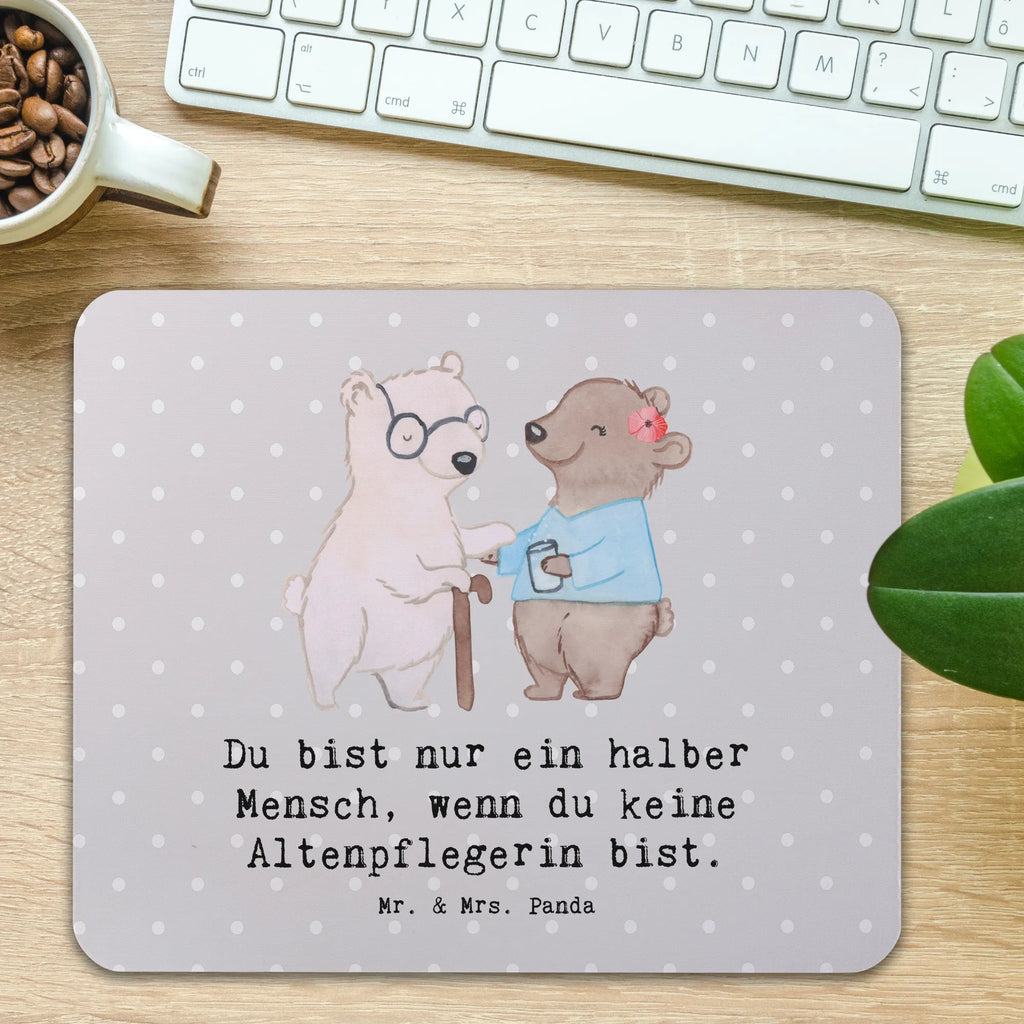 Podkładka pod mysz opiekunka osób starszych serce Zawód, Wykształcenie, Jubileusz, Pożegnanie, Emerytura, Kolega, Koleżanka, Prezent, Dawać, Pracownik, Współpracownik, Firma, Dziękuję, Dziękuję bardzo