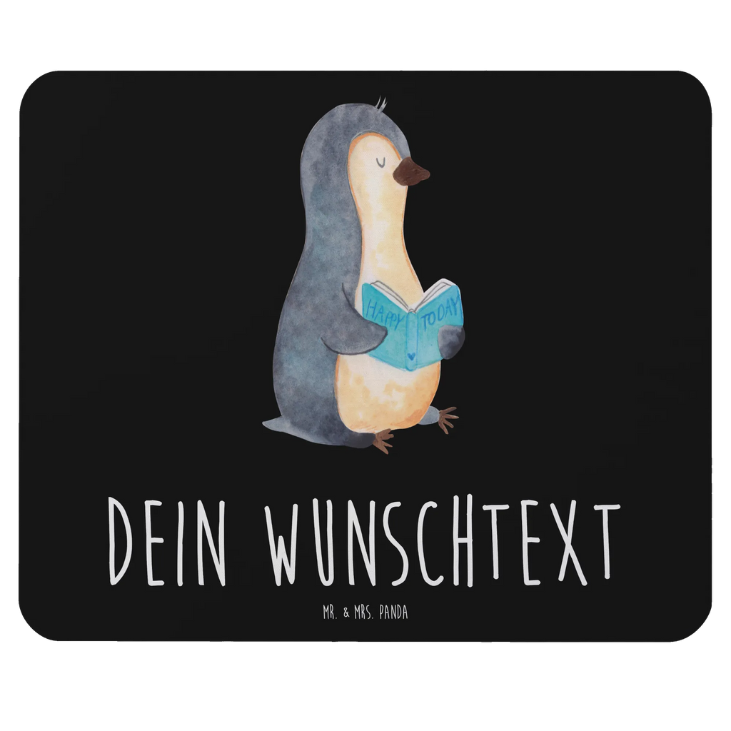 Personalised mouse mat Penguin A book Penguin, North Pole, Winter, Penguins, bookworm, doing nothing, penguins, vacation, lazing around, holidays, book, reading, leisure
