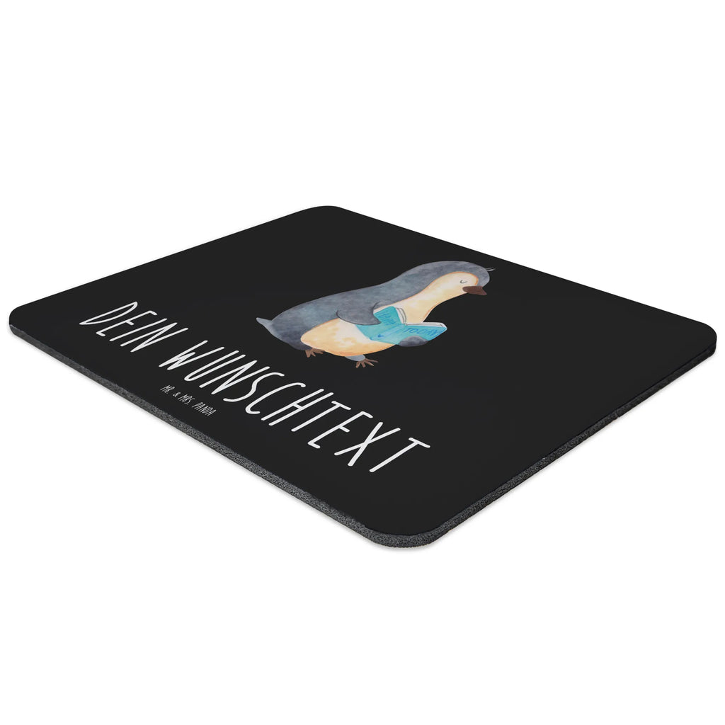 Personalised mouse mat Penguin A book Penguin, North Pole, Winter, Penguins, bookworm, doing nothing, penguins, vacation, lazing around, holidays, book, reading, leisure