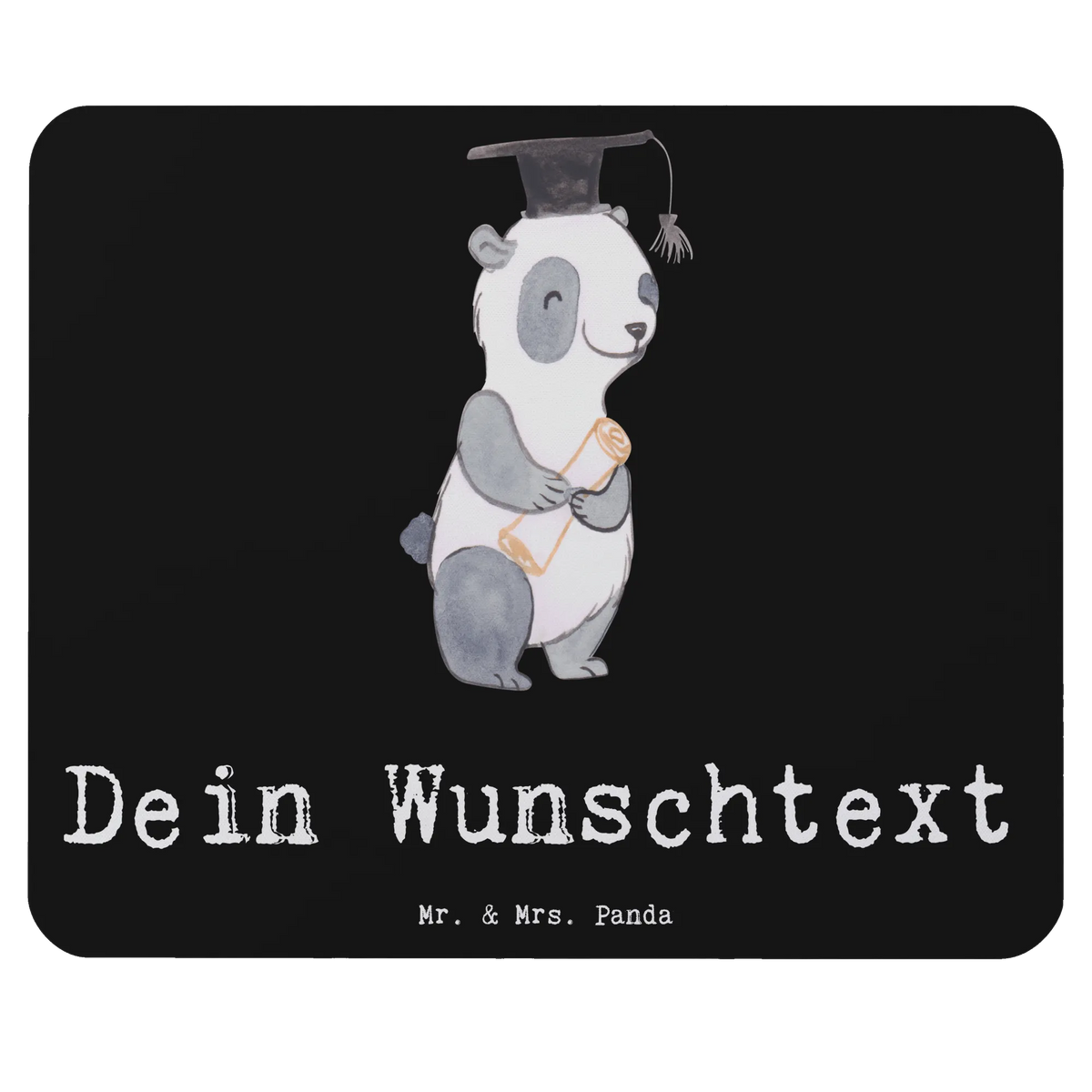 Personalised mouse mat panda Best bachelor in the world for, thank you, gift, giving, birthday, birthday present, gift idea, souvenir, make you happy, gift tip, model student, students, university, bachelor, student, college, fun, alumni, graduation, study, funny, humorous, son