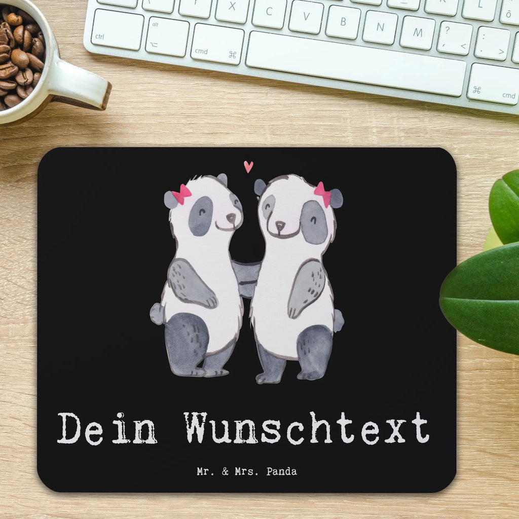 Personalised mouse mat panda Best half-aunt in the world for, thank you, gift, giving, birthday, birthday present, gift idea, souvenir, make you happy, gift tip, trifle, step, step siblings, Half aunt, aunt, step aunt, family, best aunt