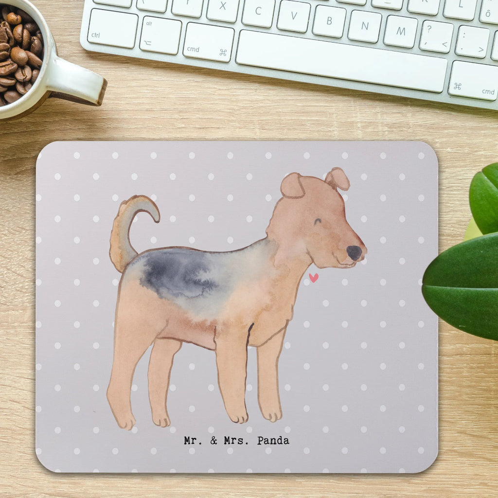 Mouse mat Airedale Terrier Lifesaver Arbeitszimmer, Designer Mauspad, Einzigartiges Mauspad, Mauspad Büro, Büroausstattung, PC Zubehör, Mousepad, Mauspad, Computer zubehör, Mausunterlage, Hund, Hunderasse, Rassehund, Hundebesitzer, Geschenk, Tierfreund, Schenken, Welpe