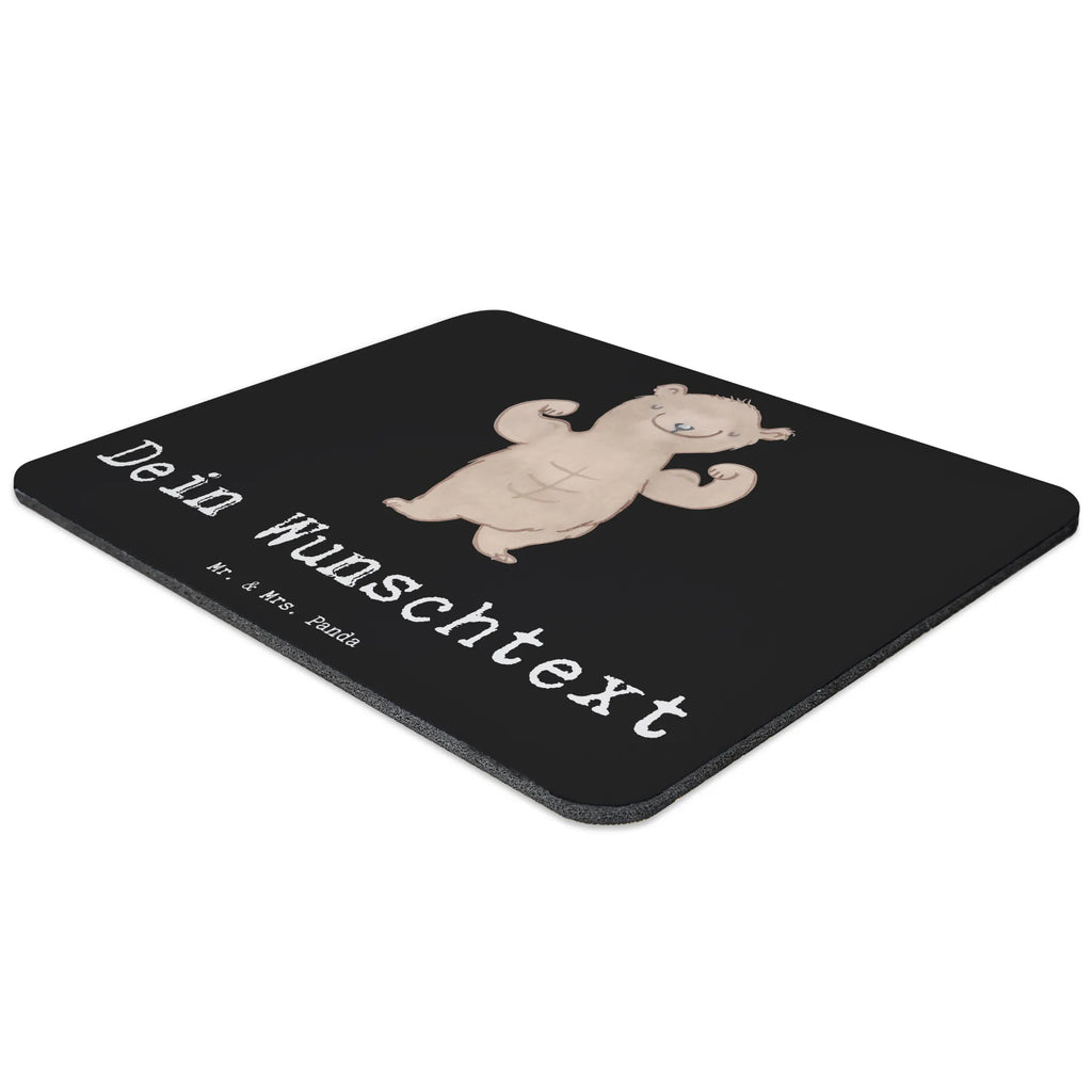 Personalised mouse mat bear body building Gift, sport, hobby, giving, thank you, award, profit, athlete, body shaping, sports, competitive sports, muscle mass, Bodybuilding
