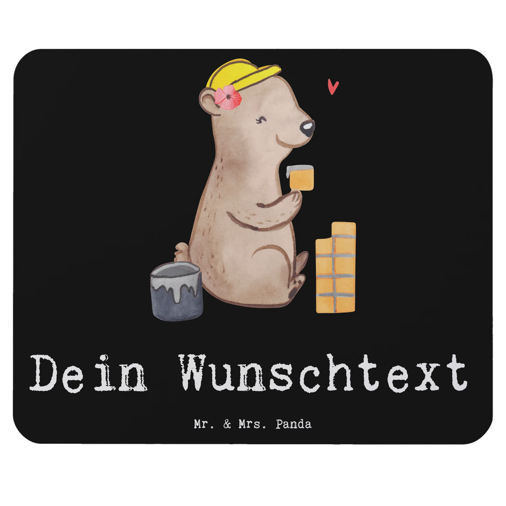 Personalised mouse mat Female Bricklayer heart gift, gift idea, best, farewell gift, passing exam, anniversary, retirement, promotion, job start, sayings, funny, profession