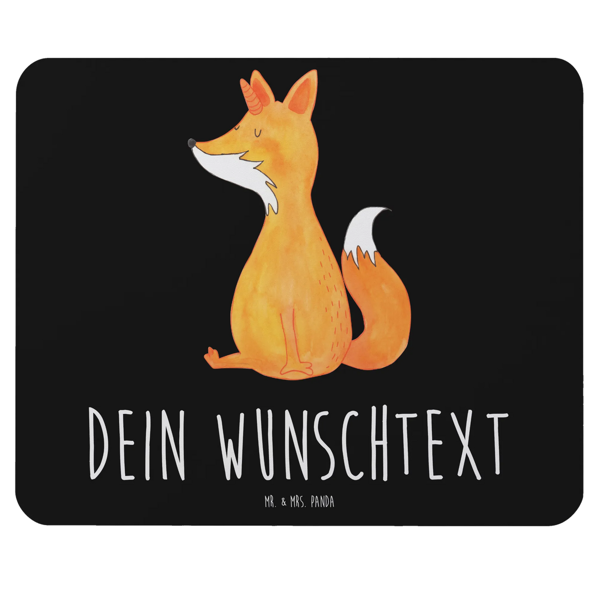 Personalised mouse mat unicorn Fox fox horns, foxes