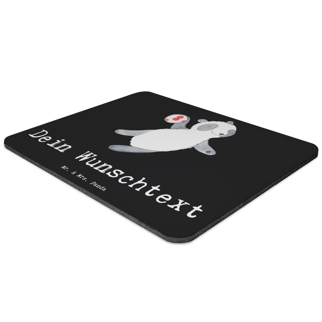 Personalised mouse mat panda playing handball Gift, sport, hobby, giving, thank you, award, profit, athlete, handball tournament, Play handball, handball club, handball association