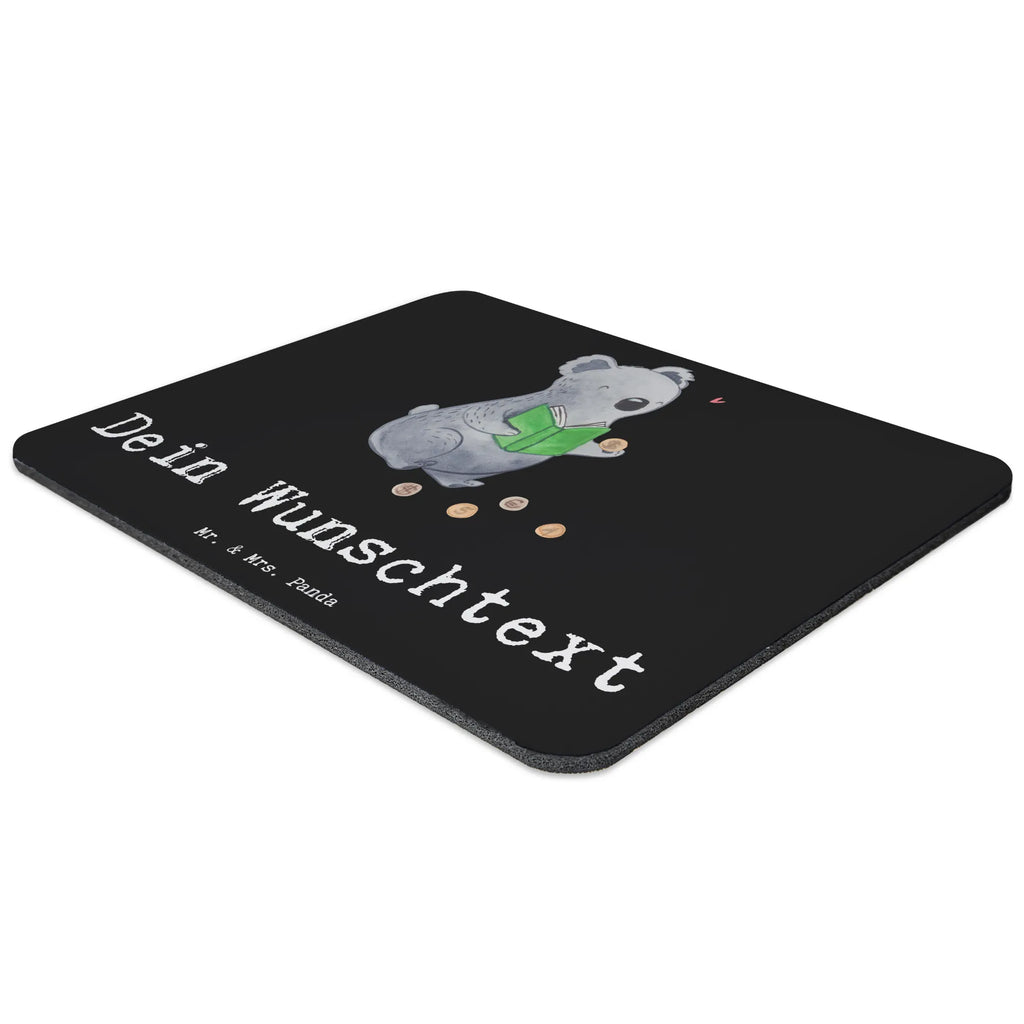 Personalised mouse mat Koala bear collect coins Gift, sport, hobby, giving, thank you, award, profit, athlete, coins from all over the world, numismatics, Collecting coins