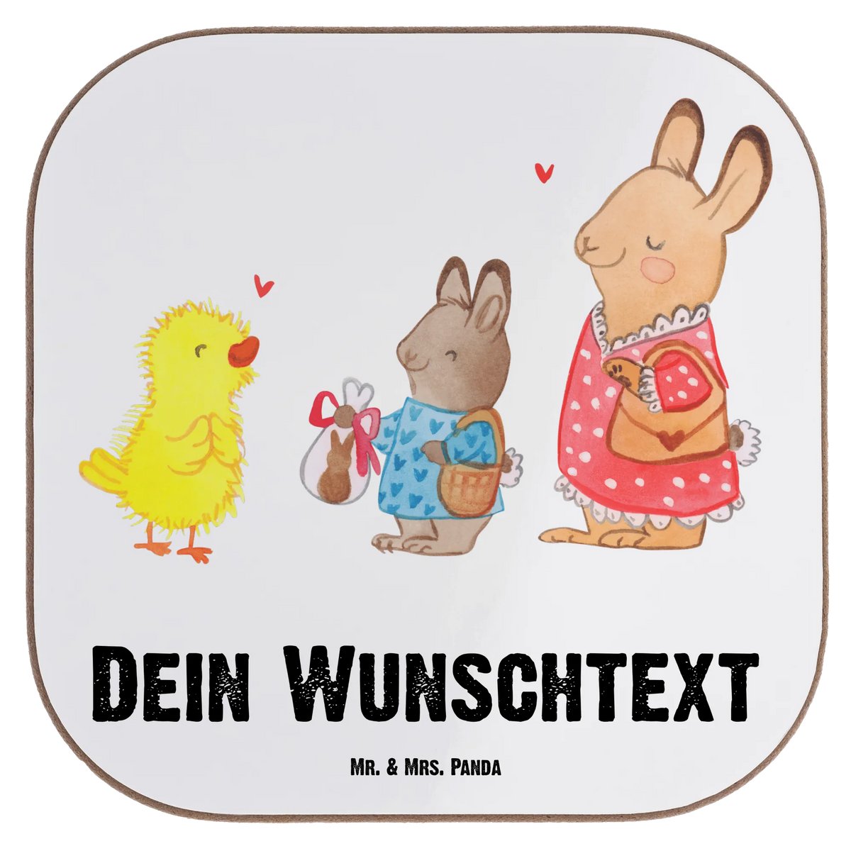 Personalised coaster Easter Gifts Easter, Easter bunny, chocolate bunny, rabbit, chick, spring, Easter gifts, spring fever, Easter eggs, Easter greetings