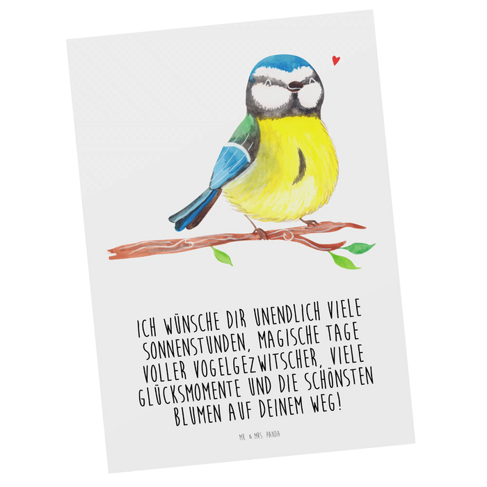Postkarte Vogel Blaumeise
