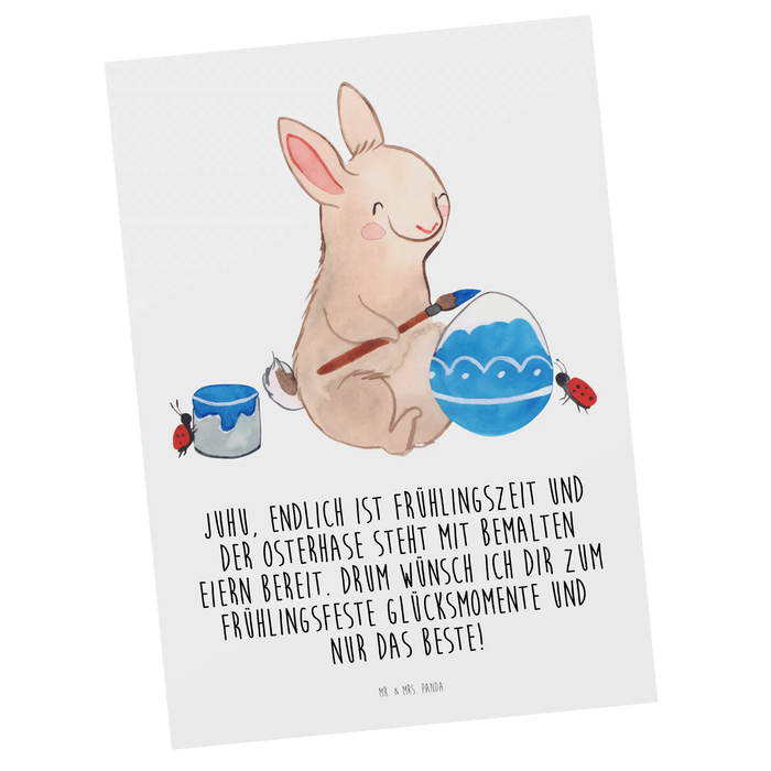 Postcard Hare ladybug
