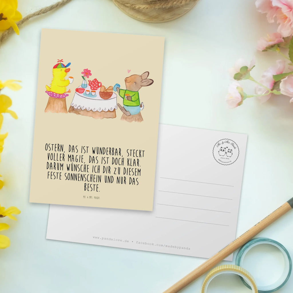 Postcard Easter Breakfast gift card, letter, paper, Postcard, gift, card, postcards, invitation, invitation card, Easter, Easter bunny, easter eggs, easter breakfast, breakfast, spring fever, chick, spring, easter, easter greetings, picnic, bunny, easter gifts, easter chick, easter bunny