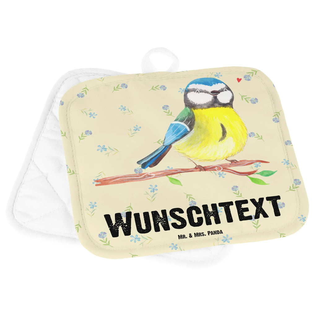 Personalised pot holder Bird blue tit Easter, Easter bunny, spring, spring fever, blue tit, Easter time, greetings, Easter greetings, Easter presents, bird
