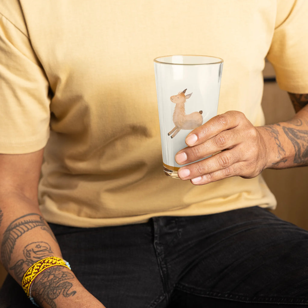 Premium drinking glass lama Jump tumbler, premium glassware, drinking glass, barware, water glass, highball glass, cocktail glass, beer glass, lead-free crystal glass, dishwasher safe glass, luxury drinking glass, stemware, pint glass, glass, Llama, llama, alpaca, trendy animal, heartache, good morning, Lama, start, luck, girlfriend, happy, happy day, graduation, new start, exam, favourite day, llamas