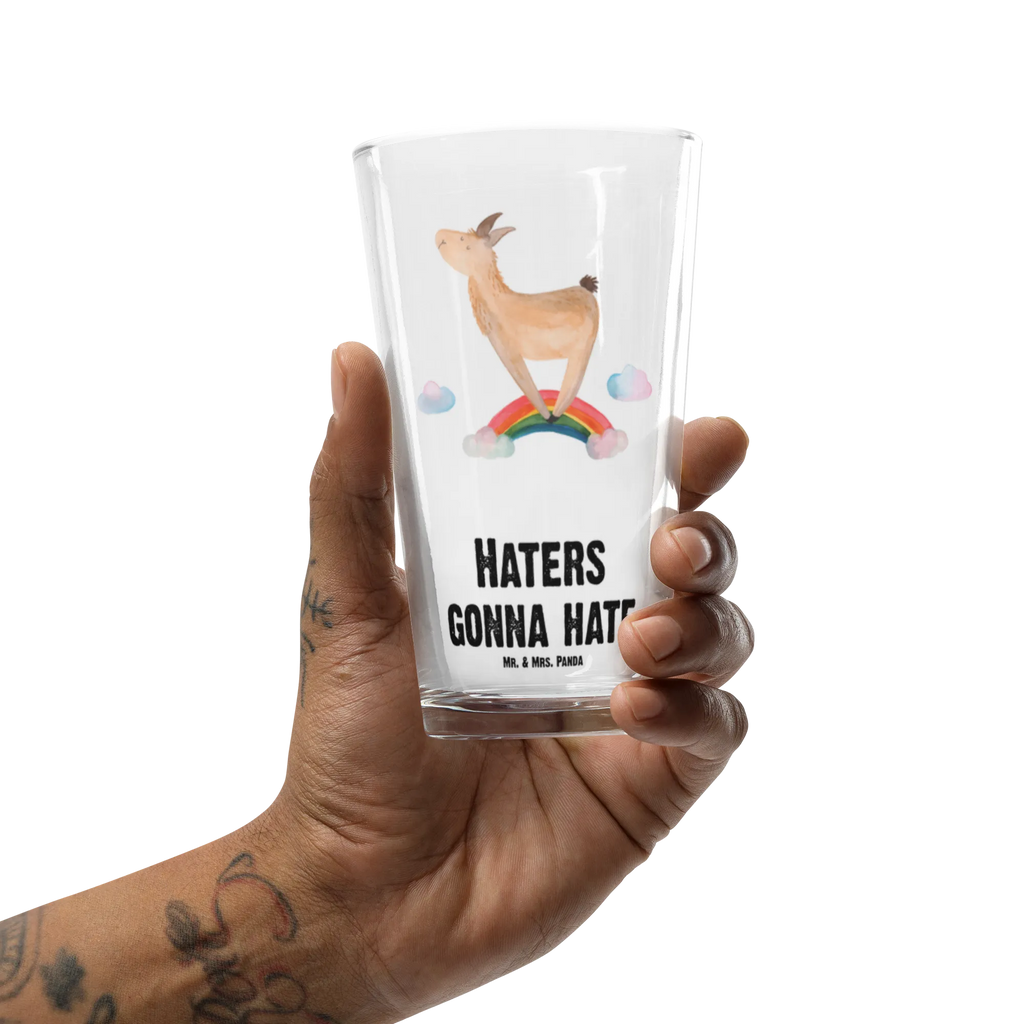 Premium drinking glass lama rainbow dishwasher safe glass, premium glassware, glass, luxury drinking glass, barware, stemware, cocktail glass, drinking glass, pint glass, lead-free crystal glass, water glass, highball glass, tumbler, beer glass, Llama, llama, alpaca, trendy animal, Hobby, School, Abi, Rainbow, Freedom, Lama, Lamas, Cloud country, Haters, Self-employed, Outsider, Haters gonna hate