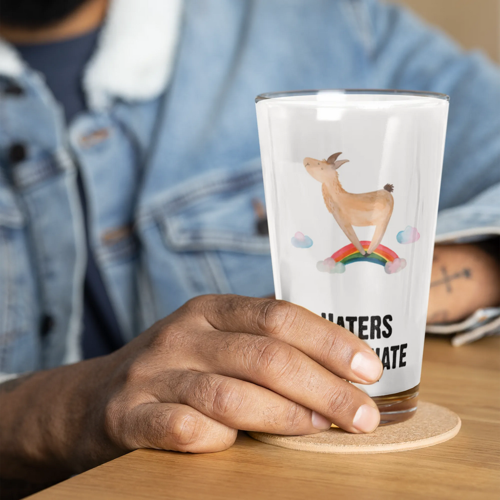 Premium drinking glass lama rainbow dishwasher safe glass, premium glassware, glass, luxury drinking glass, barware, stemware, cocktail glass, drinking glass, pint glass, lead-free crystal glass, water glass, highball glass, tumbler, beer glass, Llama, llama, alpaca, trendy animal, Hobby, School, Abi, Rainbow, Freedom, Lama, Lamas, Cloud country, Haters, Self-employed, Outsider, Haters gonna hate