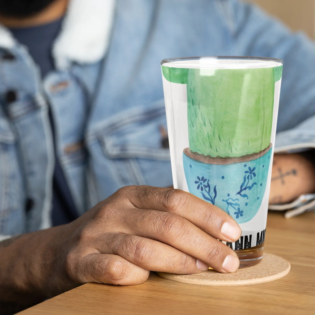 Premium drinking glass cactus happy highball glass, dishwasher safe glass, premium glassware, water glass, pint glass, beer glass, barware, stemware, glass, drinking glass, cocktail glass, luxury drinking glass, lead-free crystal glass, tumbler, cactus, cactuses, plants, cactus plant, small green cactus, office life, education, motivation, colleague, new start, saying, funny, friend, mother, cacti, child protection, family, office